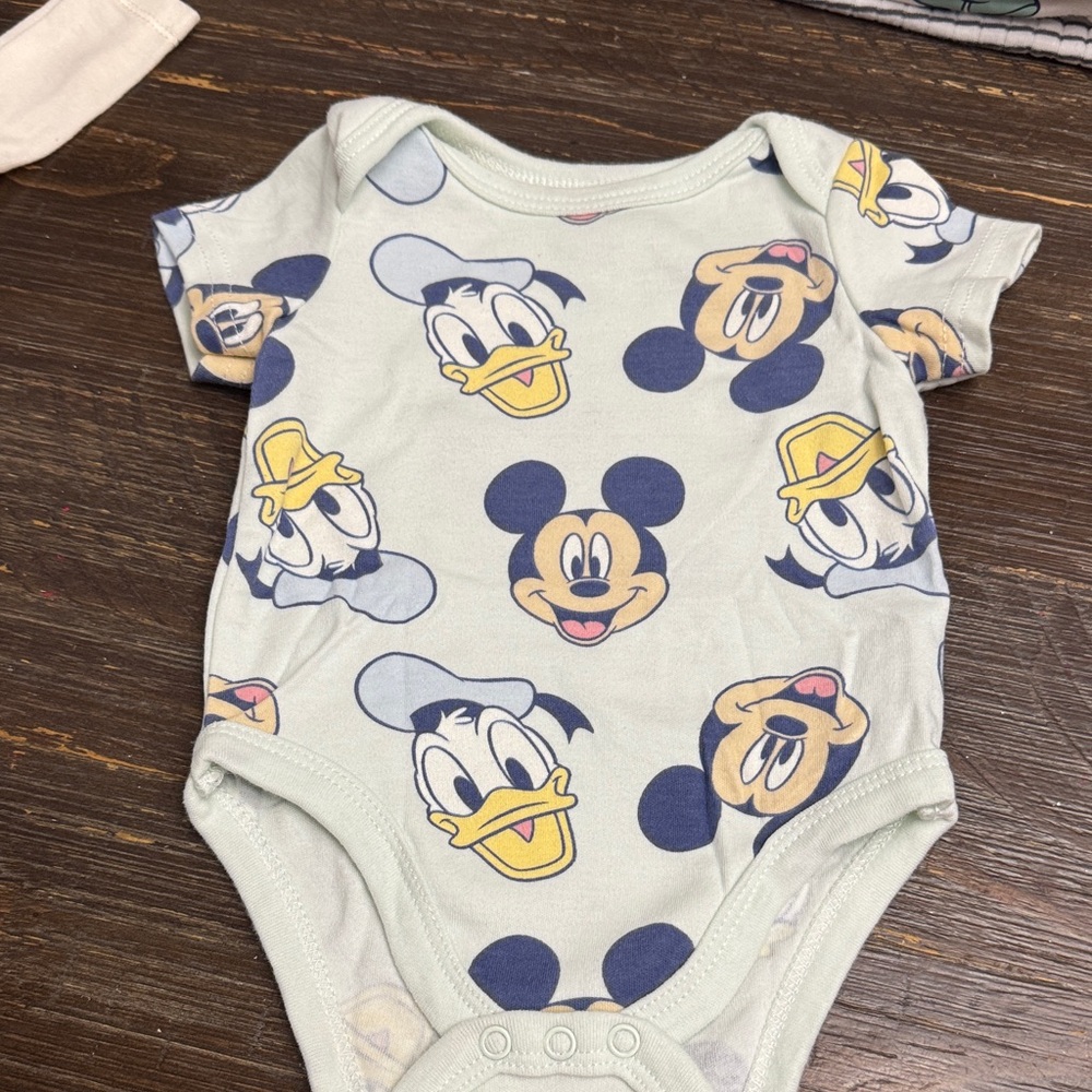 Disney Baby Bodysuit with Mickey and Friends - Light Green
